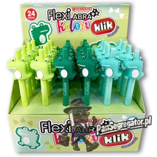 Długopis ścieralny automatyczny Flexi Abra Kolori CROCODIL 0,5mm niebieski TT8821 PENMATE