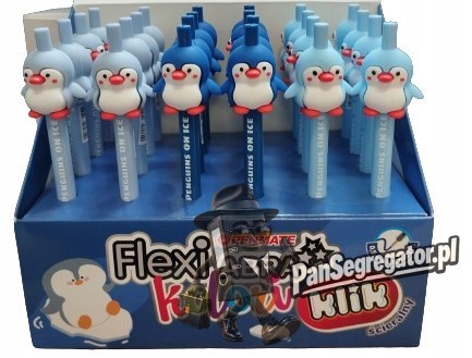 Długopis ścieralny automatyczny Flexi Abra Kolori Klik Peguin niebieski TT8823 Penmate
