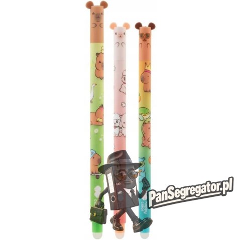 Długopis wymazywalny Kapibara 0,5mm niebieski Happy Color HA 4120 01KF-3