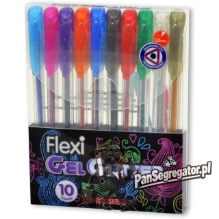 Dlugopis żelowy brokatowy FLEXI GEL 10 kolorów TT8508 Penmate