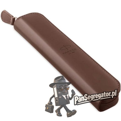 Etui skóropodobne PARKER pojedyncze na pióro lub długopis burgund zamykane ZIP POUCH 2217022