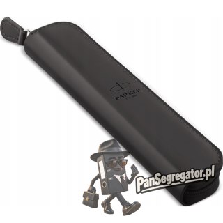 Etui skóropodobne PARKER pojedyncze na pióro lub długopis czarne zamykane ZIP POUCH 2216950