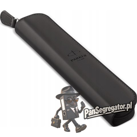 Etui skóropodobne PARKER pojedyncze na pióro lub długopis czarne zamykane ZIP POUCH 2216950