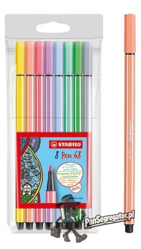 Flamaster PEN 68 PASTEL etui (8szt.) 68/8-01 STABILO