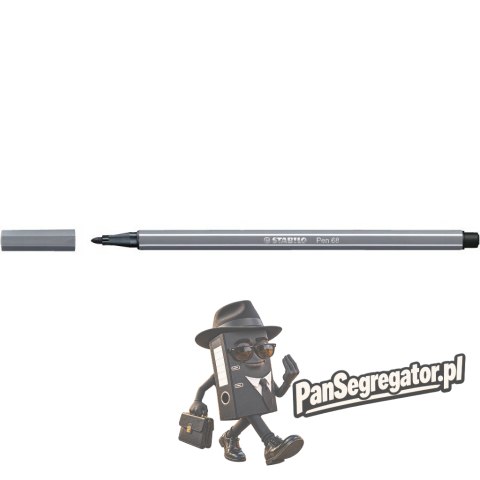 Flamaster STABILO PEN 68/96 ciemno szary