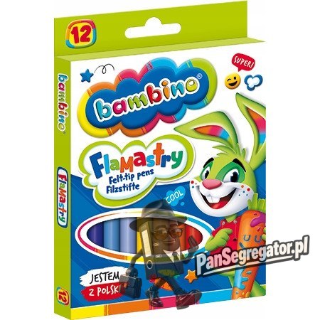 Flamastry BAMBINO 12 kolorów ST.MAJEWSKI