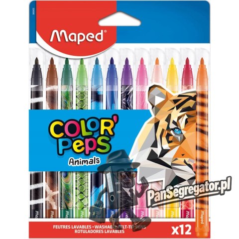 Flamastry Colorpeps animals 12 szt. 845403