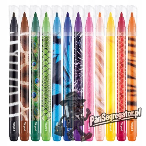 Flamastry Colorpeps animals 12 szt. 845403