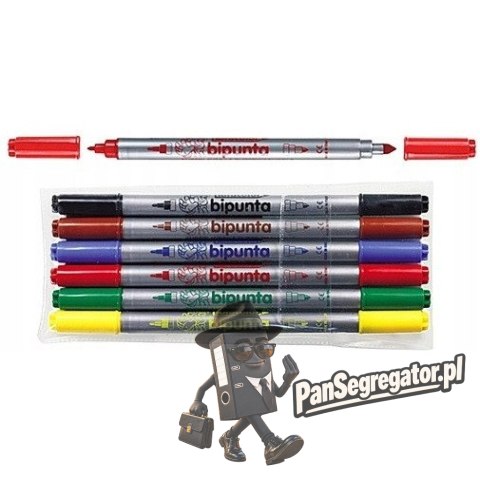 Flamastry DOUBLE POINT 6szt.FIBRACOLOR 584SW EUROSPARK