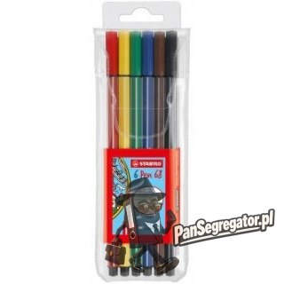 Flamastry STABILO PEN 6806/PL 6 kolorów