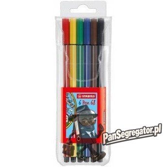Flamastry STABILO PEN 6806/PL 6 kolorów
