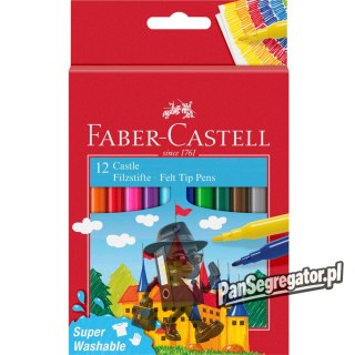 Flamastry ZAMEK 12 kolorów opakowanie kartonowe 554201 FABER-CASTELL
