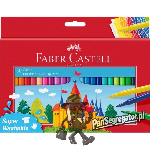 Flamastry ZAMEK 50kolorów opakowanie kartonowe 554204 Faber-Castell
