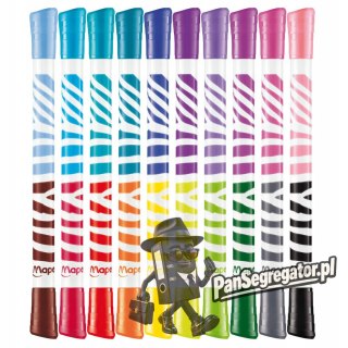 Flamastry dwustronne DUO COLORS 10sztuk - 20kolorów COLORPEPS 847010 MAPED