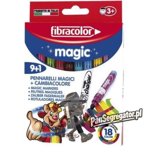 Flamastry magiczne MAGIC 9+1 (18 kol.) FIBRACOLOR