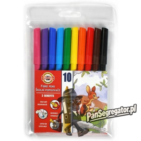 Flamastry szkolne 10 kolorów 7710/2AJ KOH-I-NOOR
