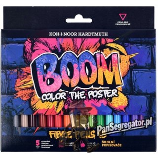 Flamastry szkolne 18 kolorów w kartoniku BOOM 771022AH07 KOH-I-NOOR