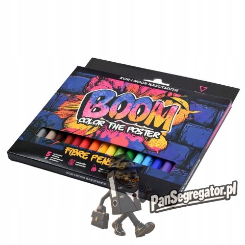 Flamastry szkolne 18 kolorów w kartoniku BOOM 771022AH07 KOH-I-NOOR