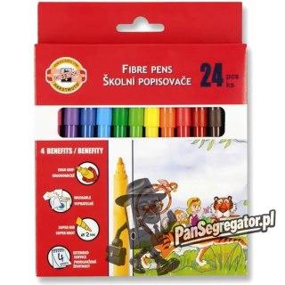 Flamastry szkolne 24 kolory w kartoniku 7710/2BD KOH-I-NOOR
