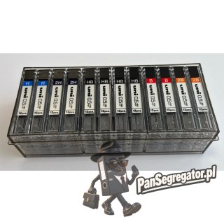 Grafit do ołówków automatycznych 0,5mm (30xHB,12xH,3x2H,12xB,3x2B) UL-1405/5D UNI