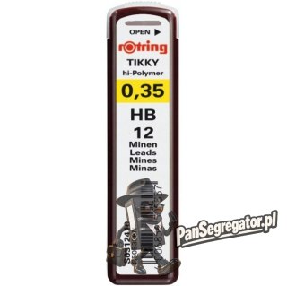 Grafity 0.35mm HB do ołówków automatycznych ROTRING S0312410