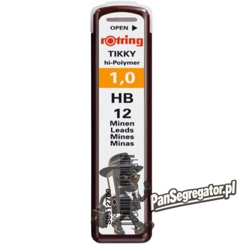 Grafity 1,0mm HB do ołówków automatycznych ROTRING S0312700
