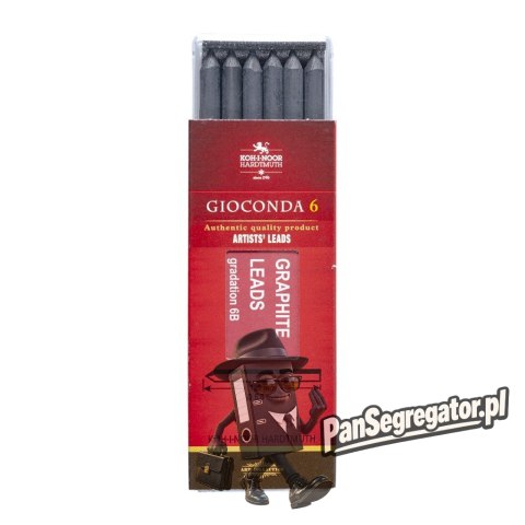 Grafity do ołówków mechanicznych 6B 5.6mm do KUBUSIA (6szt.) 4865 KOH-I-NOOR