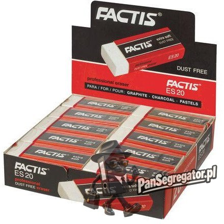Gumka do ścierania EXTRA SOFT (20szt.) ES-20 FACTIS