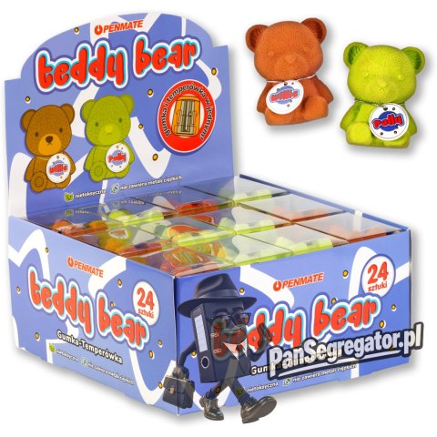Gumka do ścierania TEDDY BEAR z temperówką TT7936 Penmate