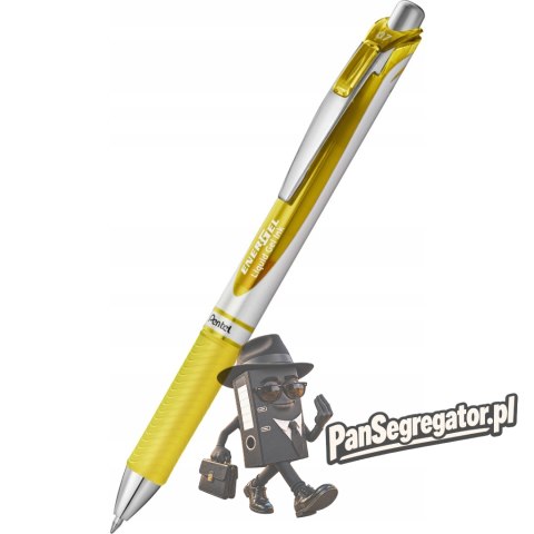 Pióro kulkowe ENERGEL BL77 żółte 0,7mm PENTEL