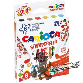 Pisaki z pieczątk.CARIOCA 6kol 42279 STEMPLE 160-1902