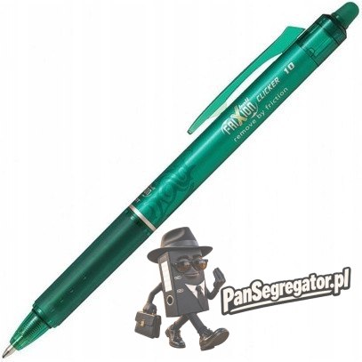 Wymazywalne pióro kulkowe FRIXION CLICKER 1.0 zielony BLRT-FR10-G PILOT