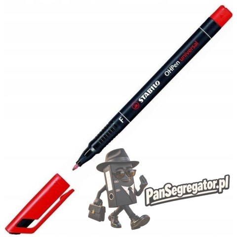 Foliopis STABILO OHPen F niezmywalny 0.7mm czerwony 842/40