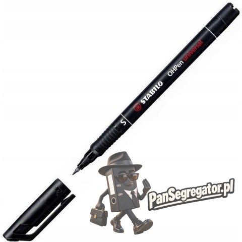 Foliopis STABILO OHPen S niezmywalny 0.4mm czarny 841/46