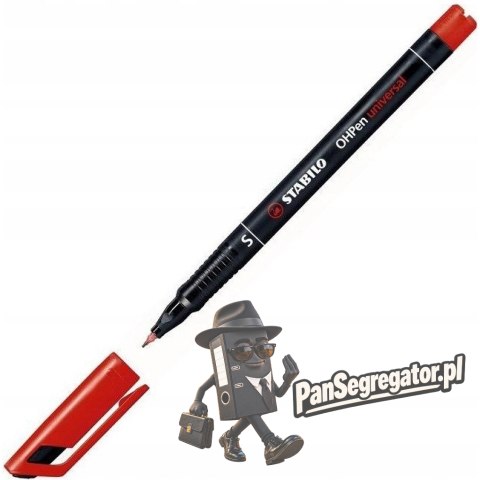Foliopis STABILO OHPen S niezmywalny 0.4mm czerwony 841/40