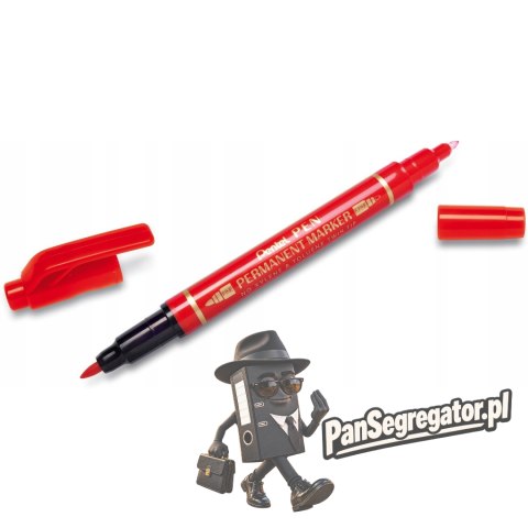 Foliopis dwustronny N75W/B czerwony PENTEL