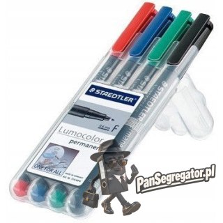 Foliopis permanentny F 318 WP4 etui 4szt. LUMOCOLOR STAEDTLER S318WP4