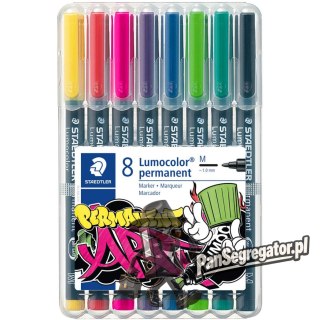 Foliopis permanentny M 1mm 8kolorów w etui 317WP8-1 STAEDTLER