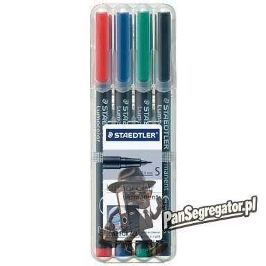 Foliopis permanentny S313 WP4 etui 4szt. LUMOCOLOR STAEDTLER S313WP4