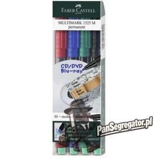 Foliopis z gumką M 1.0mm komplet 4kolory 152504 FABER CASTELL