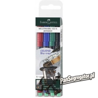 Foliopis z gumką S 0.4mm komplet 4kolory 152304 FABER CASTELL