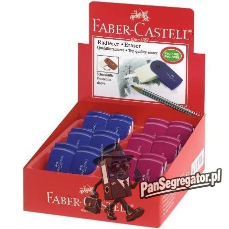 Gumka SLEEVE mini czerwono-niebieska 182411 FABER-CASTELL