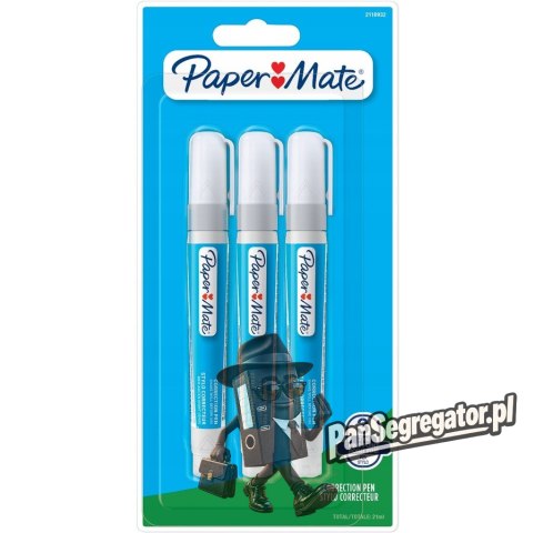 Korektor w pisaku 7ml blister (3 sztuki) 2118932 PAPER MATE