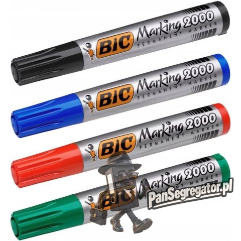 Marker BIC permanentny ECO 2000 mix 4 kolorów okrągła końcówka 8209112