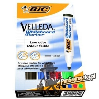 Marker VELLEDA 1701 suchościeralny 4 kolory BIC 904941