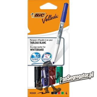 Marker VELLEDA 1741 suchościeralny mix kol. 4szt. okrągła końcówka 503842 BIC