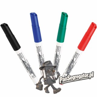 Marker VELLEDA 1741 suchościeralny mix kol. 4szt. okrągła końcówka 503842 BIC