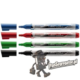 Marker VELLEDA do tablic suchościeralnych zielony okrągły LIQUID INK POCKET 902090 BIC