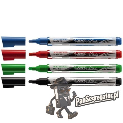 Marker VELLEDA do tablic suchościeralnych zielony okrągły LIQUID INK POCKET 902090 BIC