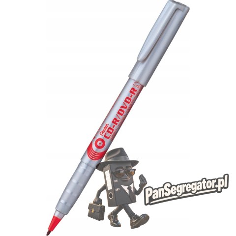 Marker do płyt CD NMS51 PENTEL czerwony końcówka 0.8mm